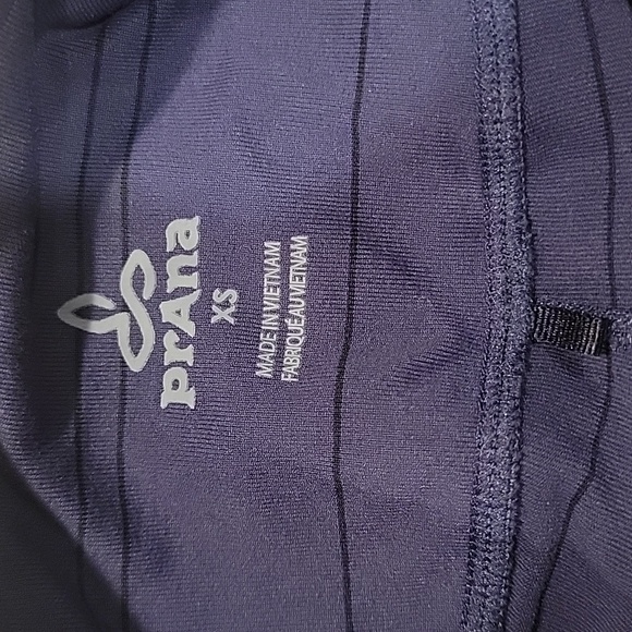 PrAna Leggings Chakara Transform Leggings Blue Nautical Stripe. - Picture 3 of 8